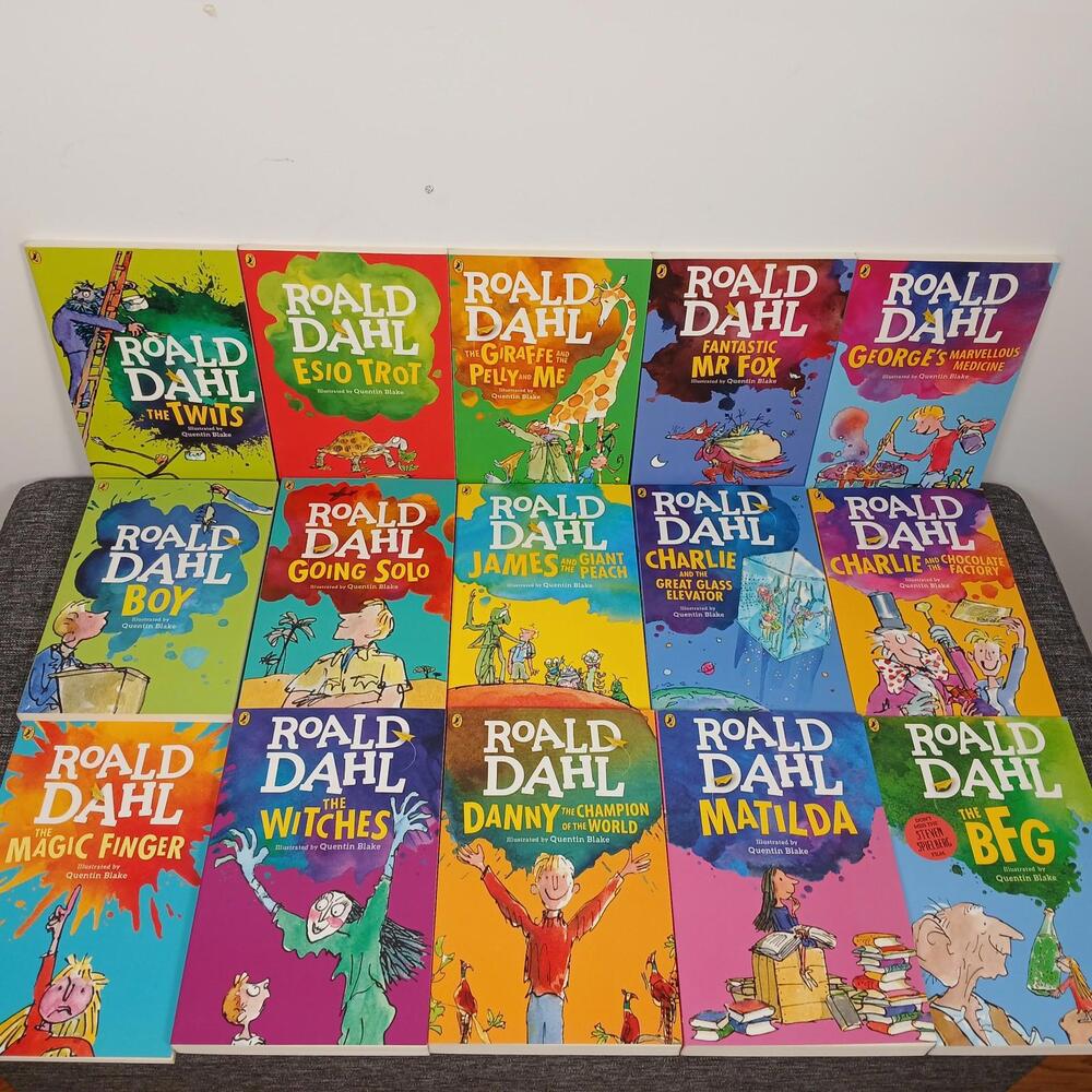Roald Dahl Complete 15 Book Box Set Matilda BFG Charlie Chocolate